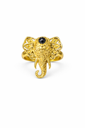 Golden Elephant Charm Adjustable Ring