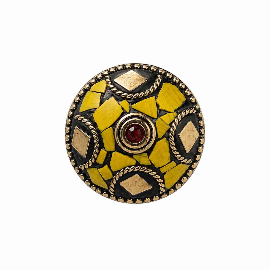 Mosaic Statement Ring | Round Boho Cocktail Ring