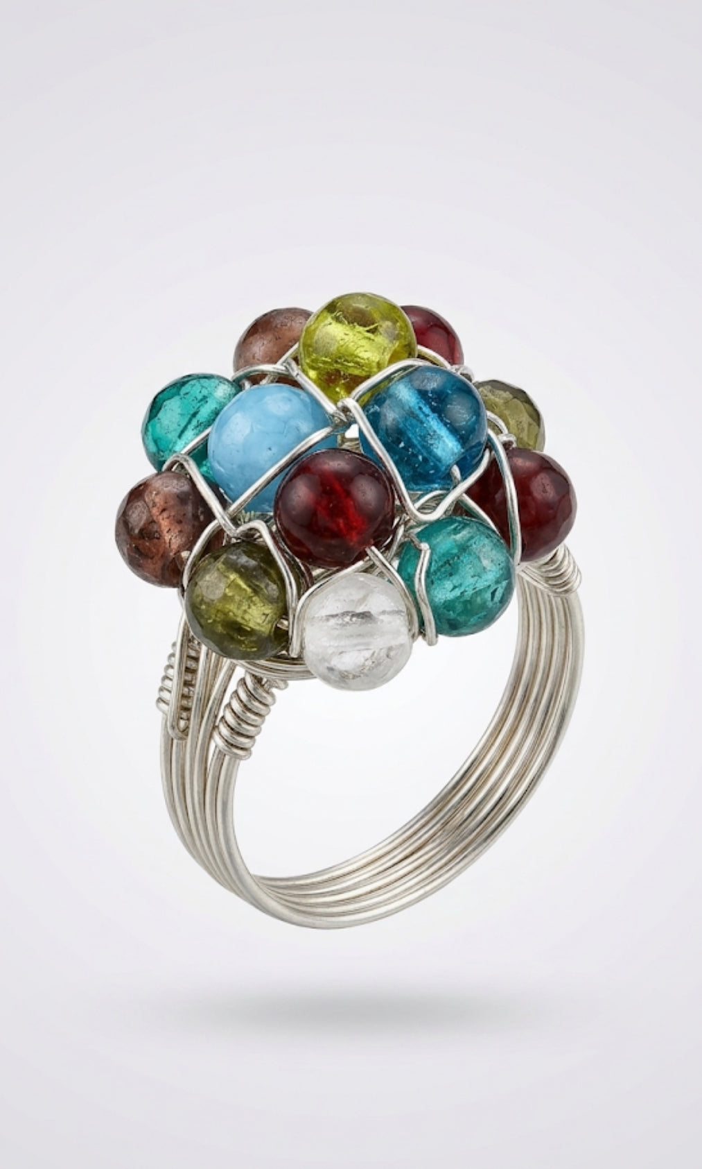 Colorful Multistone Statement Ring