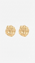 Gold Organic Stud Earrings