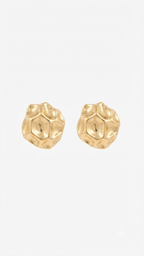 Gold Organic Stud Earrings