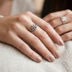 Delicate Silver Daisy Ring