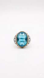 Vintage Blue Topaz Statement Ring