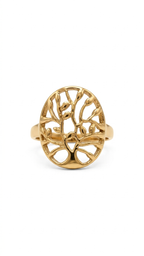 Gold Abstract Filigree Statement Ring
