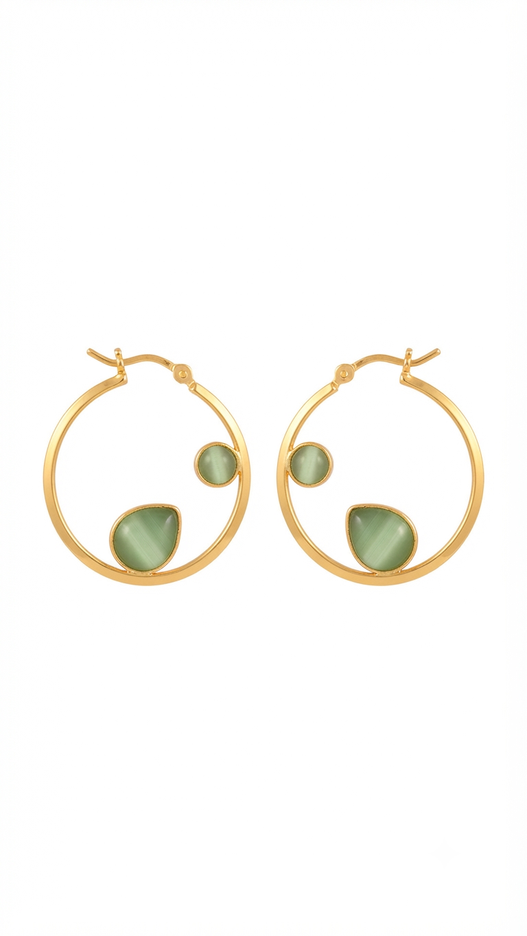 Gold Plated Minimalist Statement Earrings