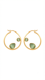 Gold Plated Minimalist Statement Earrings