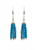 Bohemian Turquoise Tassel Earrings