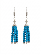 Bohemian Turquoise Tassel Earrings