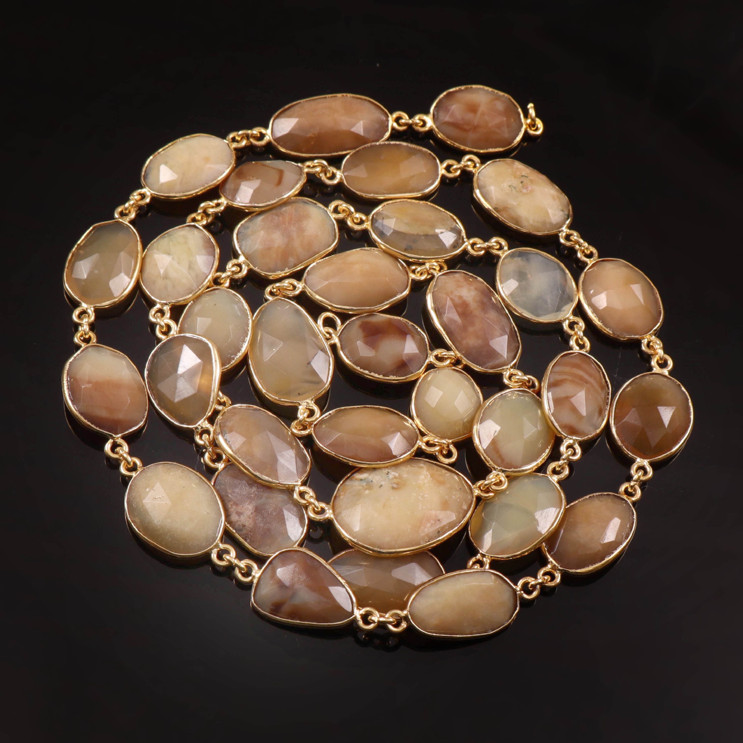 Earth-Tone Gemstone Statement Necklace
