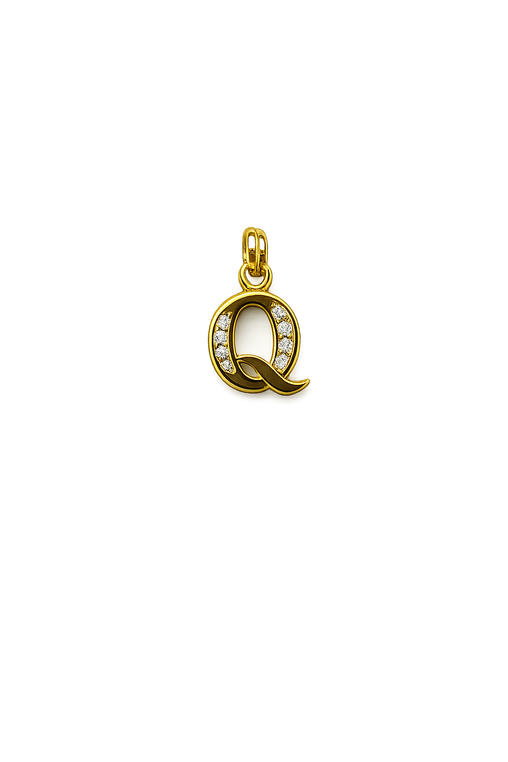 Elegant Gold Initial “Q” Pendant