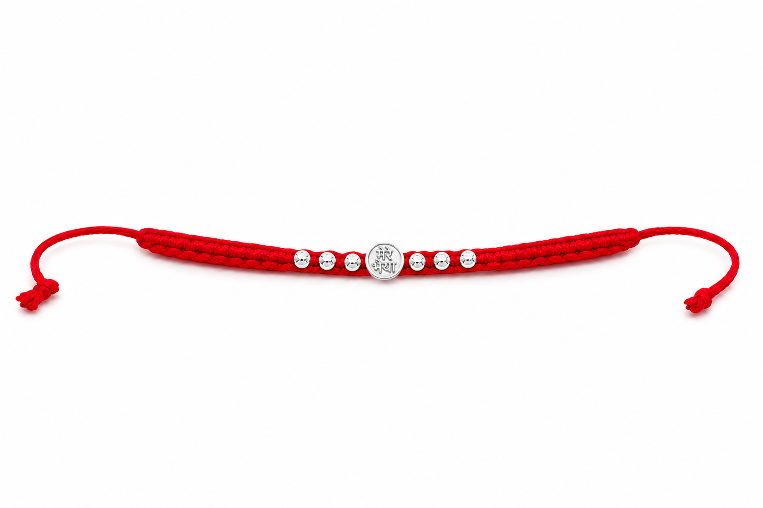 925 Sterling Silver “Mere Bhaiya” Rakhi | Handmade Red Thread Rakhi for Brother
