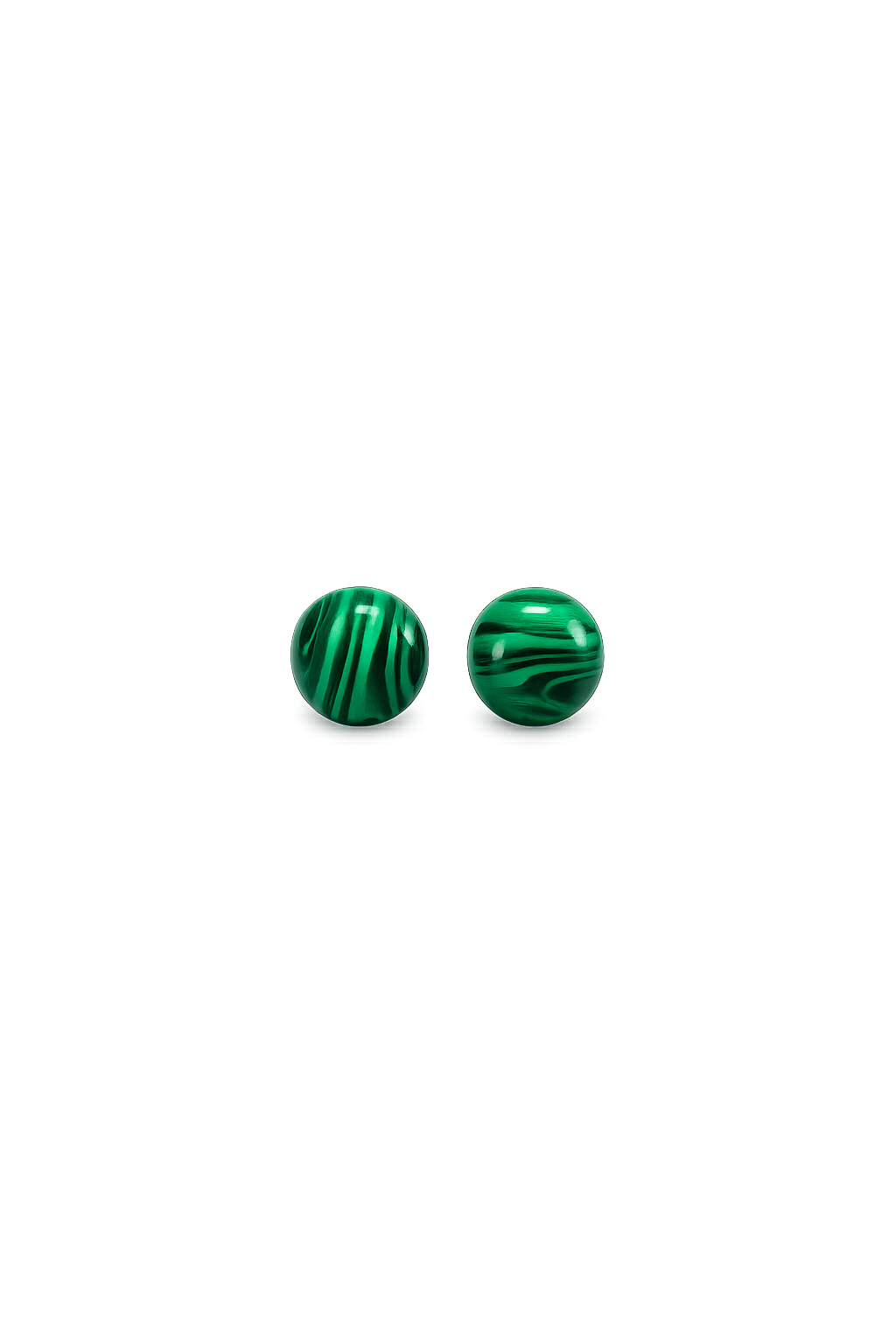 Natural Malachite Stud Earrings