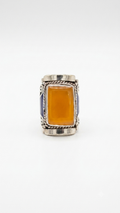 Vintage Jasper Statement Ring | Handmade Tibetan Silver Ring