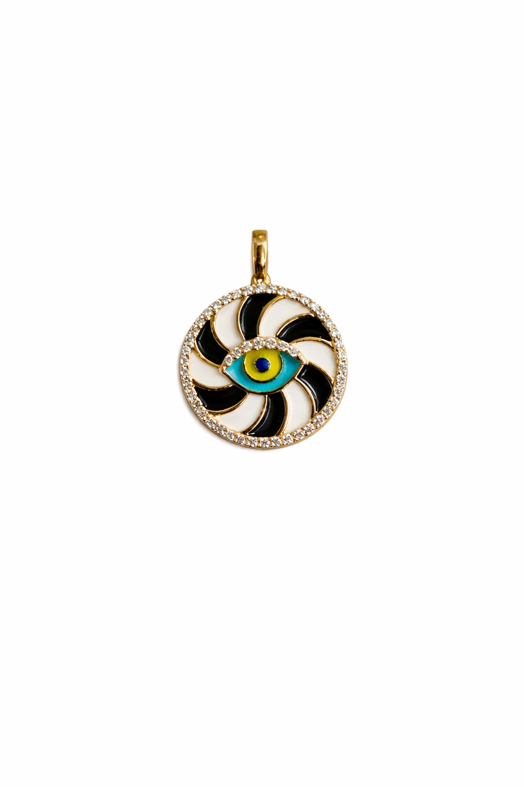 Evil Eye Pendant Necklace, Gold Protection Charm