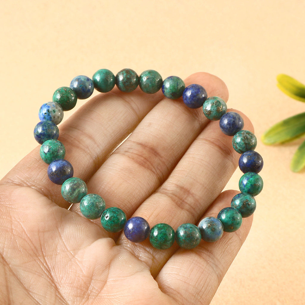 Natural Azurite Malachite Gemstone Bracelet