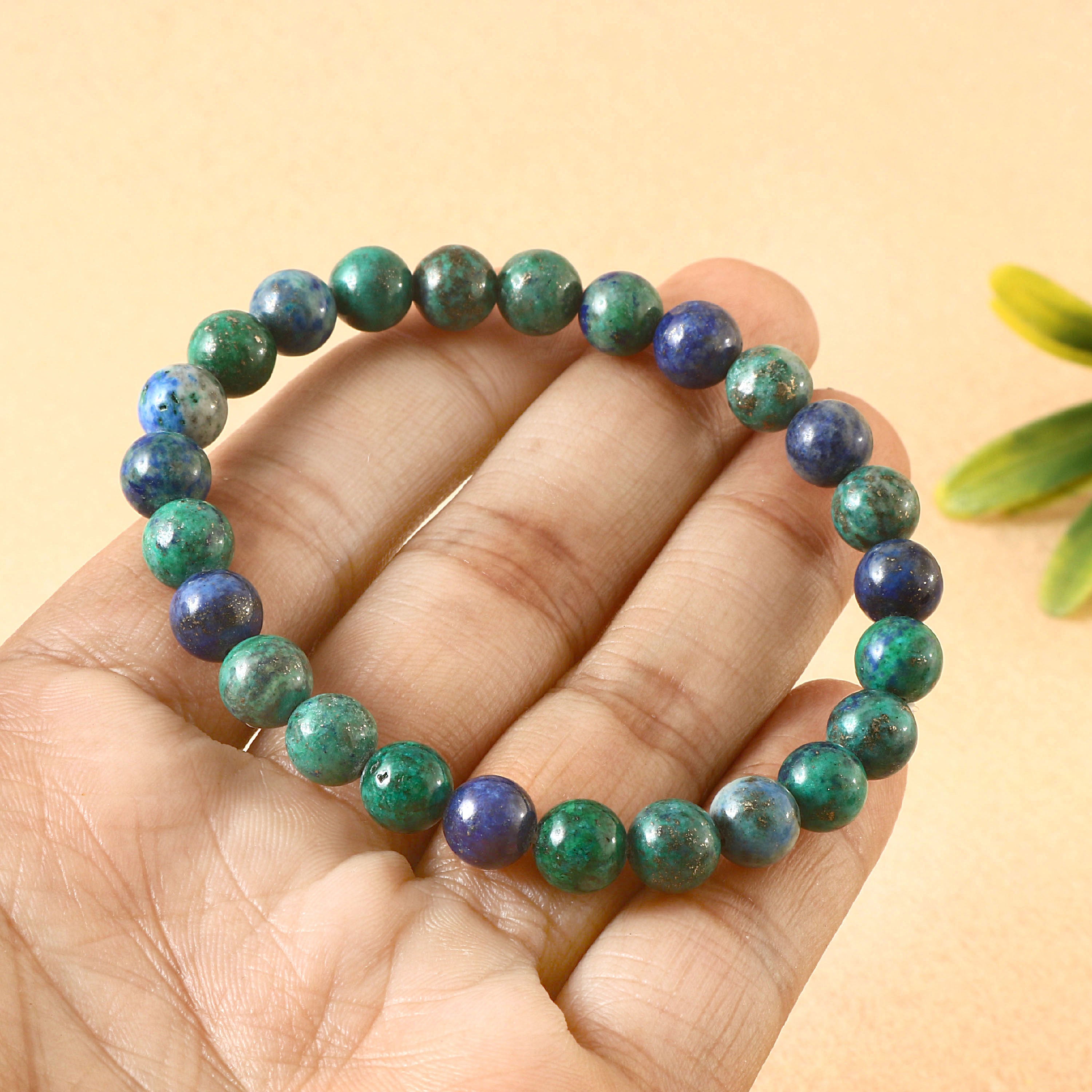 Natural Azurite Malachite Gemstone Bracelet
