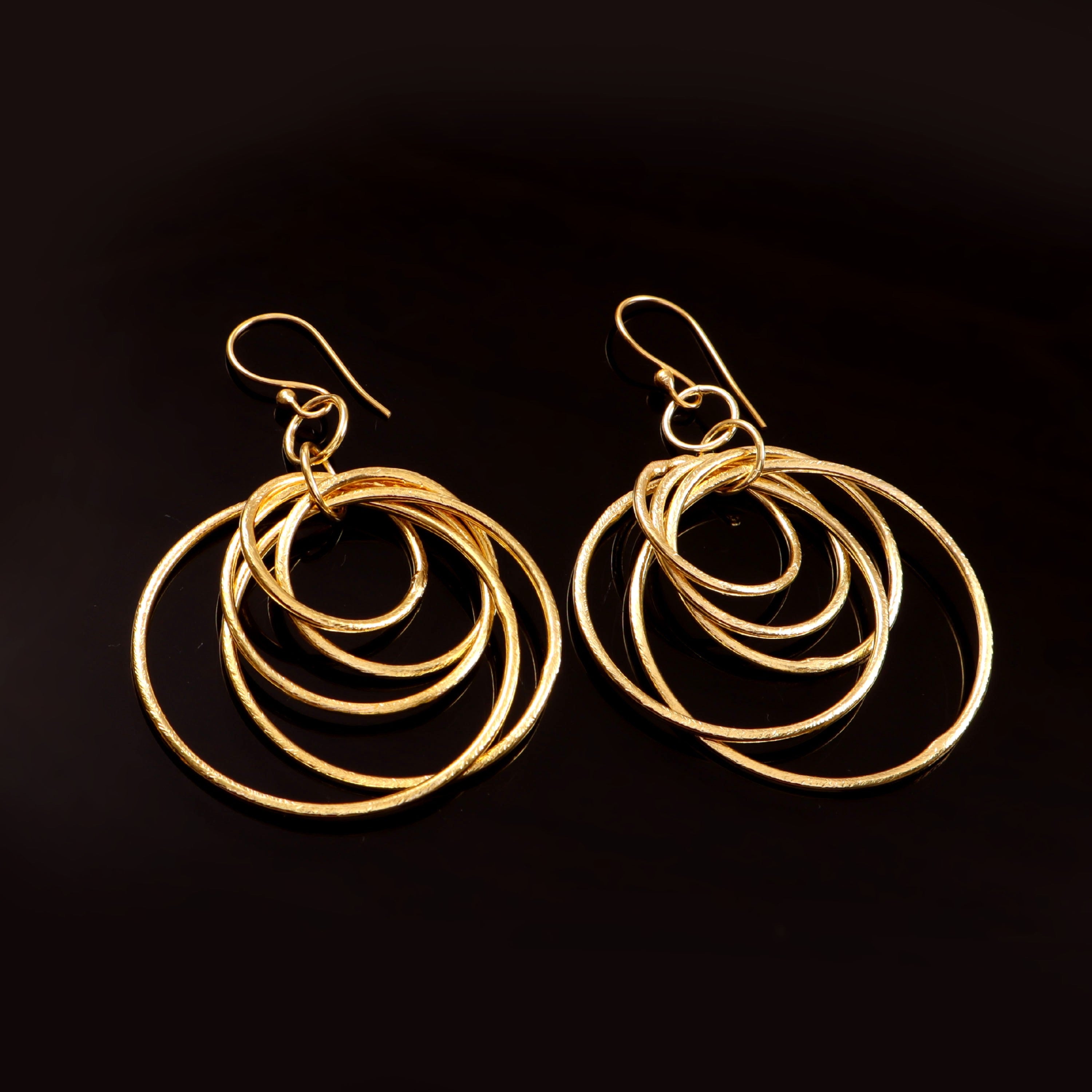 Elegant Gold Plated Drop Earrings for Women