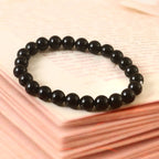 Natural Black Obsidian Full Rounds Beads