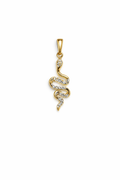Gold Snake Pendant Necklace, Minimalist Serpent Jewelry
