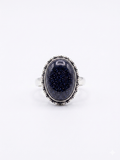Midnight Blue Goldstone Ring