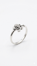 Elegant Silver Scroll Ring | Vintage Filigree Minimalist