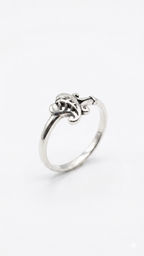 Elegant Silver Scroll Ring | Vintage Filigree Minimalist