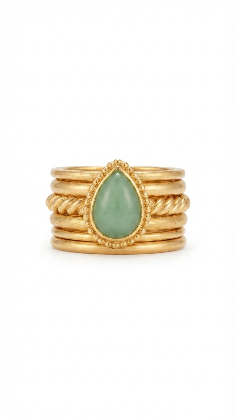 Stackable Gemstone Ring | Minimalist Gold Ring