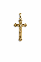 Gold Crucifix Cross Pendant