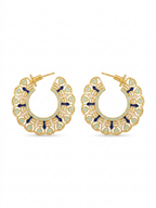 Elegant Filigree Gold Hoop Earrings