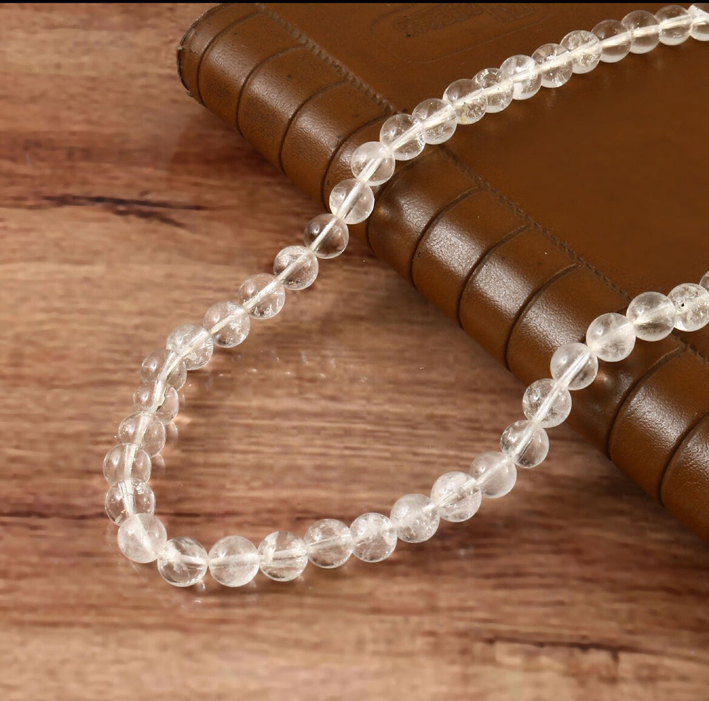 Natural Clear Quartz Beaded Necklace