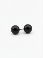 Natural Black Onyx Stud Earrings