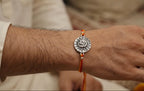 Real Silver Plated Rakhi for Brother, Handmade Silver Raksha Bandhan Bracelet,