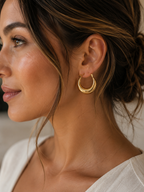 Chunky Gold Hoop Earrings