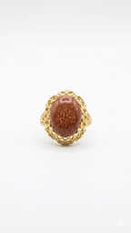 Gold Sunstone Statement Ring