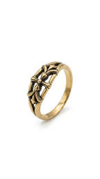 Vintage Bronze Floral Statement Ring