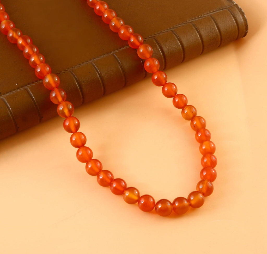 Natural Carnelian Beaded Necklace
