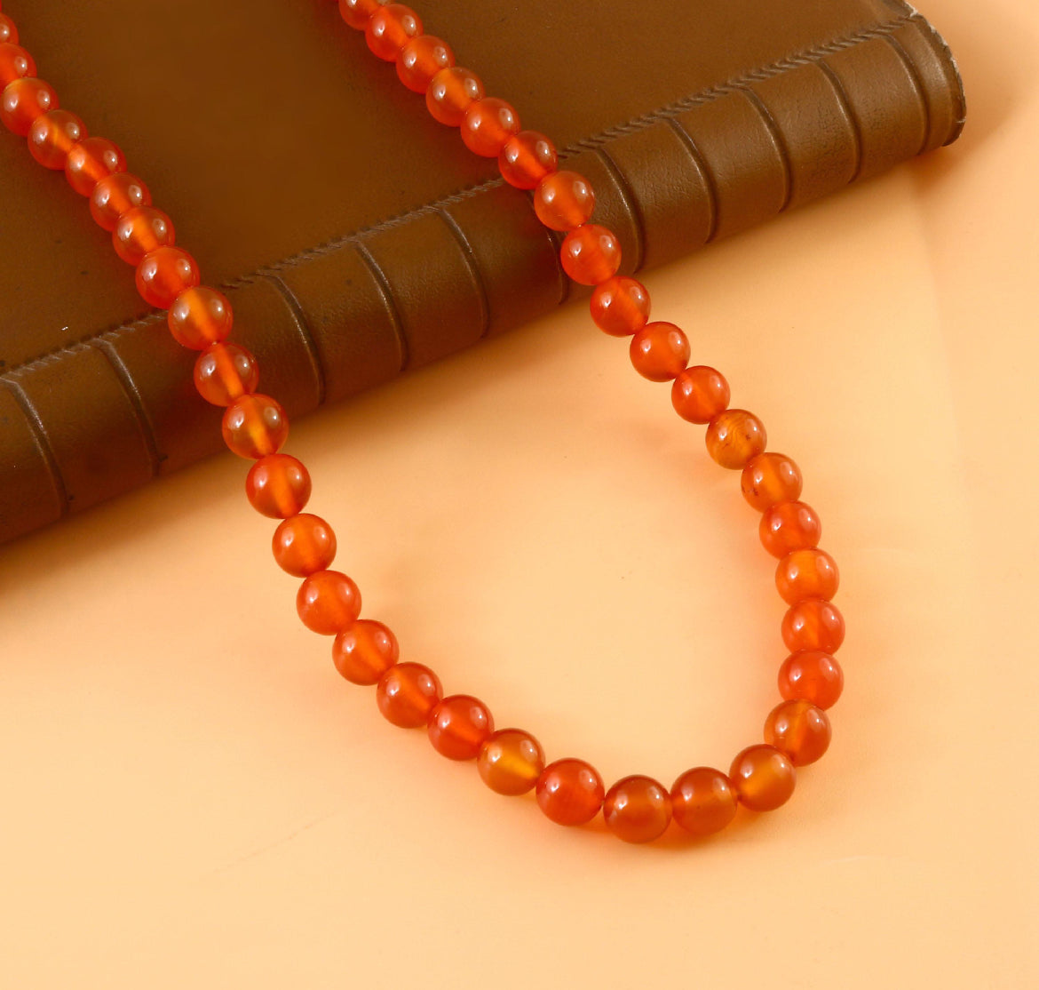 Natural Carnelian Beaded Necklace