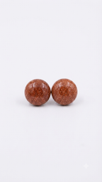 Natural Sunstone Stud Earrings