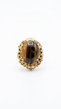 Vintage Tiger’s Eye Filigree Ring