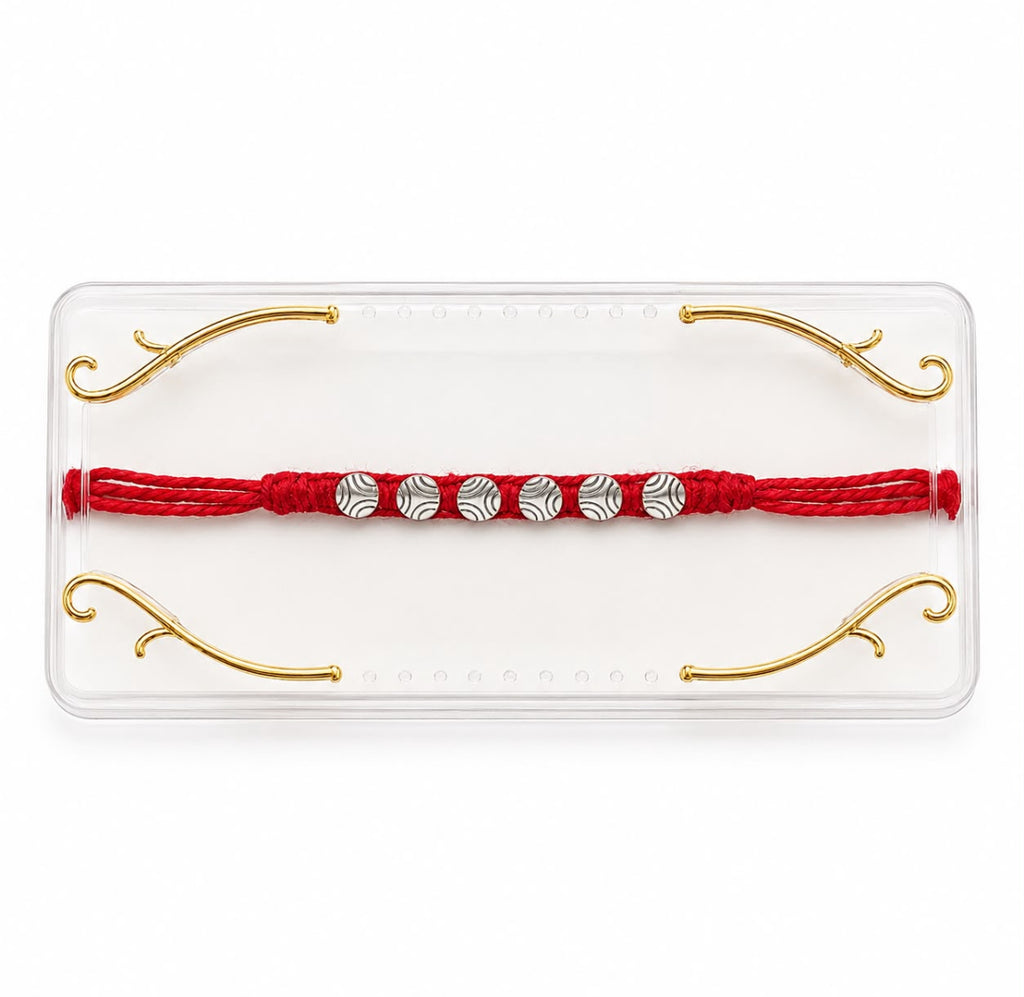Silver Disc Rakhi for Brother