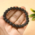 Natural Black Lava Beads Volcanic Rock Bracelet