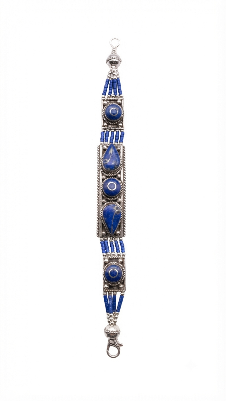 Handmade Tibetan Lapis Lazuli Bracelet