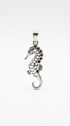 Seahorse Pendant Necklace, Silver Ocean Jewelry