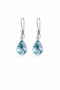 Ocean Blue Teardrop Crystal Earrings