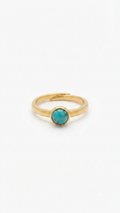 Minimalist Turquoise Bezel Ring