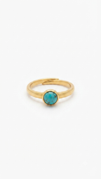 Minimalist Turquoise Bezel Ring