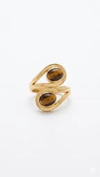 Modern Tiger Eye Wrap Ring