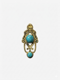 Bohemian Turquoise Filigree Statement Adjustable Ring