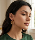 Twisted Gold Hoop Earrings