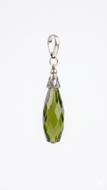 Green Faceted Teardrop Pendant